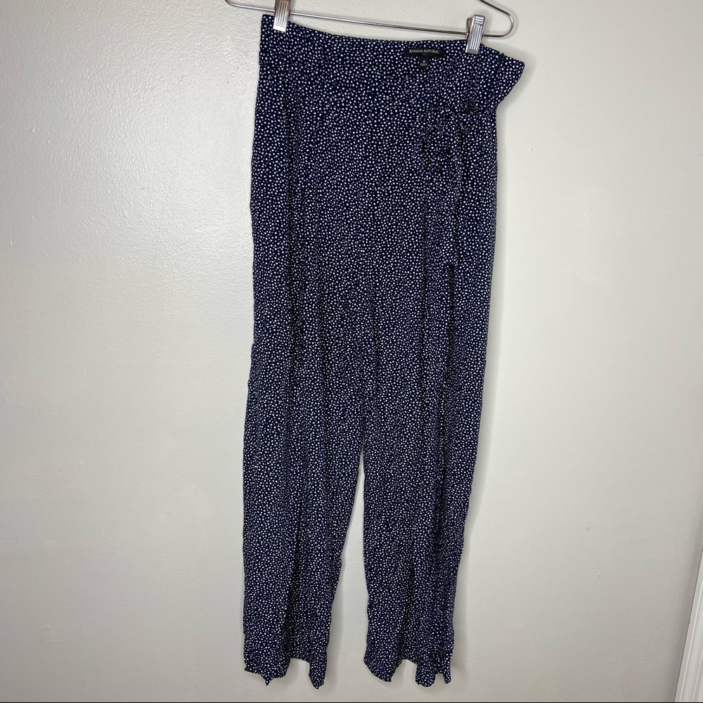 Gap Navy Printed Soft Wide Leg Pants Size 8